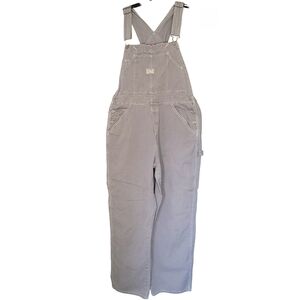 90s Old Navy Gray Cotton Twill Straight Leg Bib Overalls Size XL